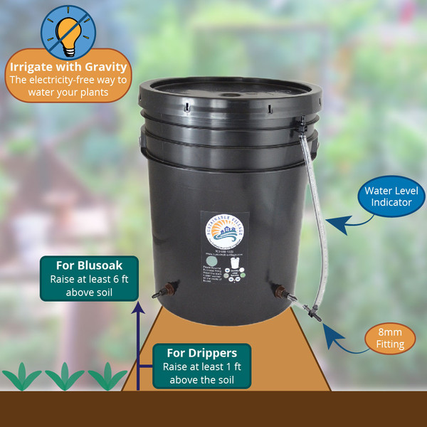 Blumat Medium Deluxe Gravity Kit w/ 5-Gallon Reservoir - Automatic Irrigation for Up to 12 Plants 3